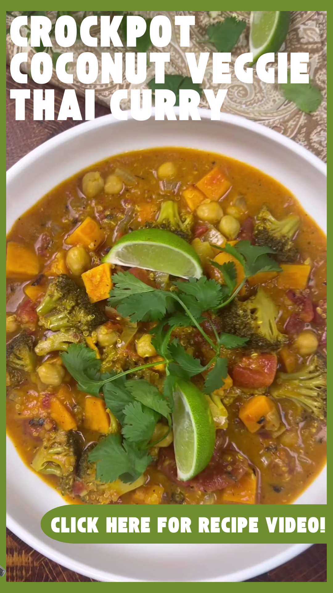 Crockpot Coconut Veggie Thai Curry Recipe 